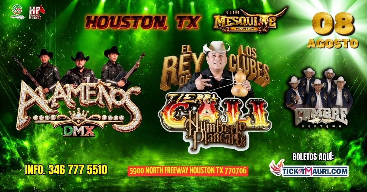 Alameños DMX-Tierra Cali de Humberto Plancarte-Cumbre Nortena-Los Valle-Club Mezquite
