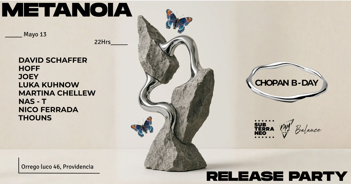 METANOIA 🎵 MIÉRCOLES 13 MAYO ★ Club Subterráneo (+21)