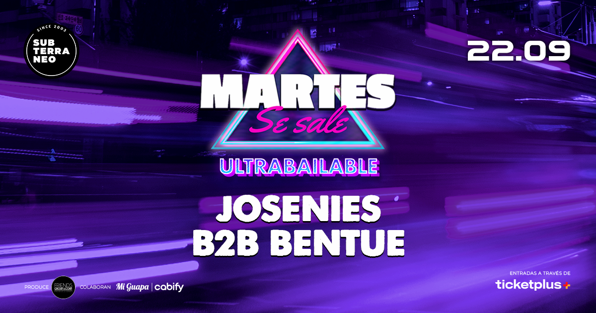 MARTES SE SALE! ★ MARTES 22 SEPTIEMBRE ★ Club Subterráneo (+21)