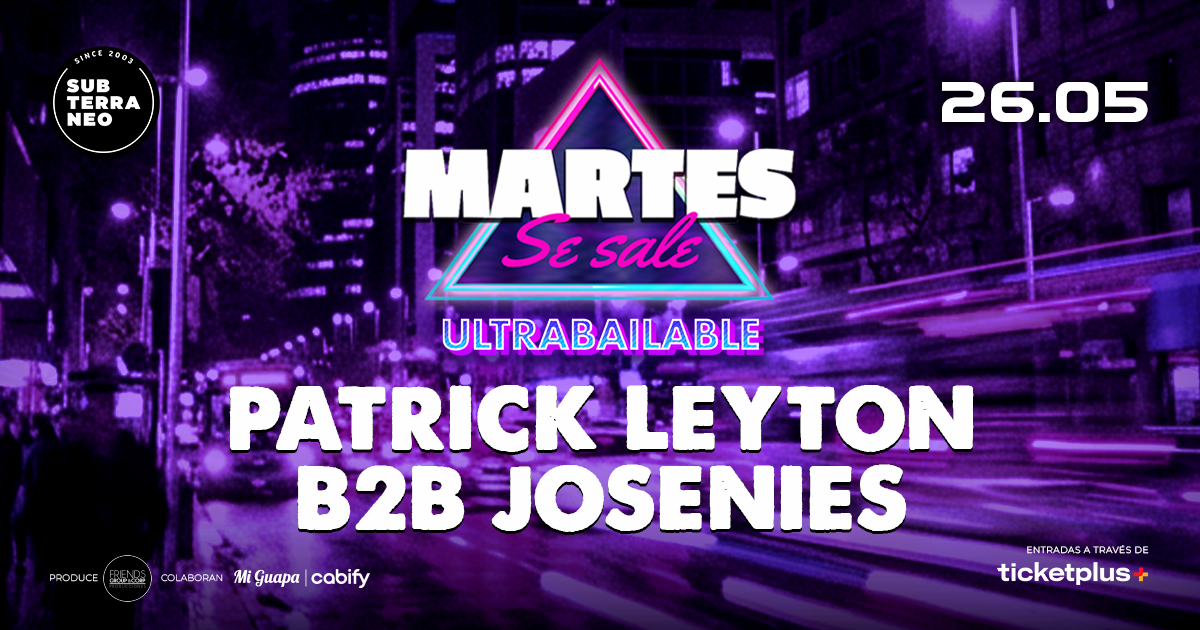 MARTES SE SALE! ★ MARTES 26 MAYO ★ Club Subterráneo (+21)