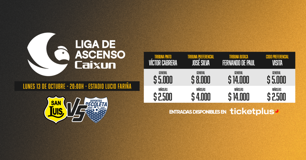 San Luis de Quillota vs Deportes Recoleta - Liga de Ascenso Caixun
