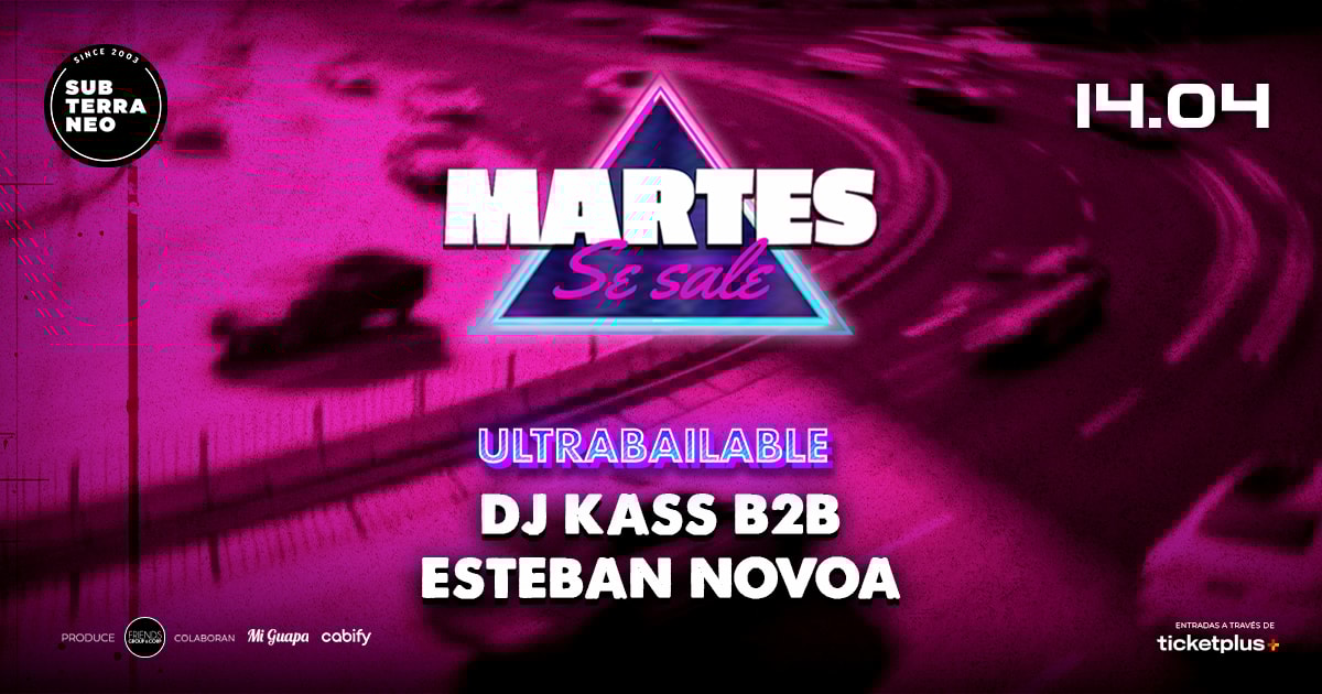 MARTES SE SALE! ★ MARTES 14 ABRIL ★ Club Subterráneo (+21)