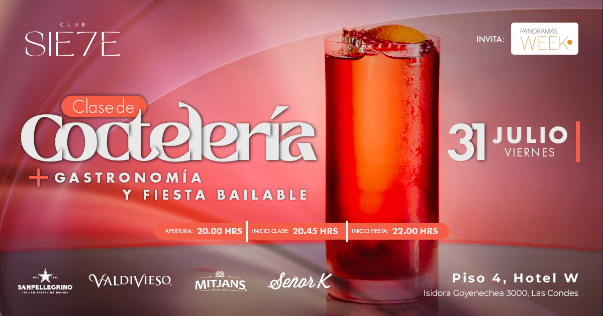 CLASES DE COCTELERÍA + FIESTA ★ VIERNES 31 JULIO ★ Club Siete 
