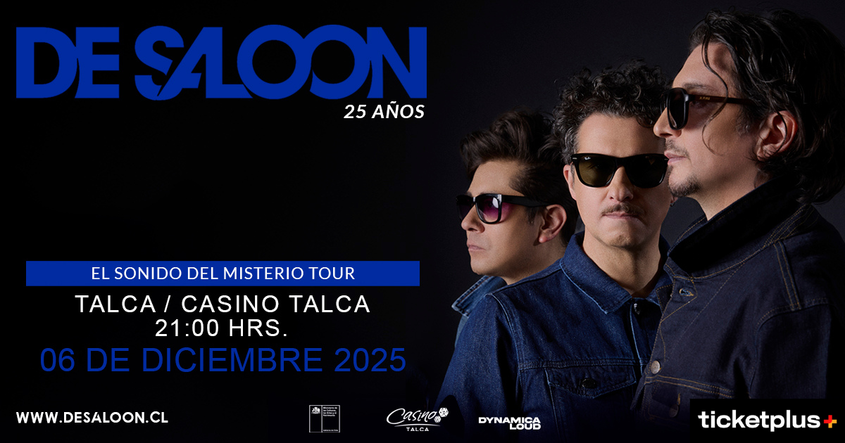 De Saloon Lanzamiento nuevo disco “El sonido del Misterio” + Grandes Éxitos en Casino Talca