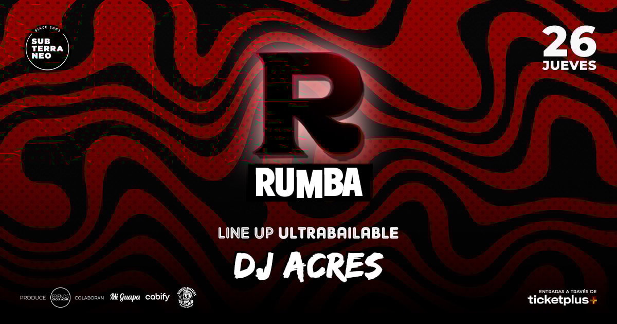 RUMBA Full Ultrabailable ★ JUEVES 26 MARZO ★ Club Subterráneo (+21M & +23H)