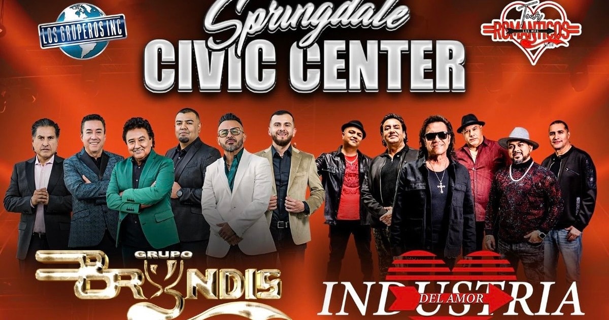 Bryndis-Industria del Amor-Los Gamma de Enrique Mora-Tour Los Mas Romanticos-Springdale Civic Center