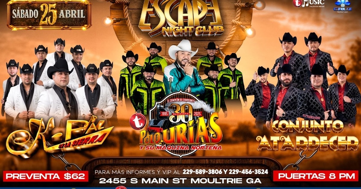 K Paz De La Sierra-Polo Urias-Conjunto Atardecer-Escape Night Club-Moultrie GA