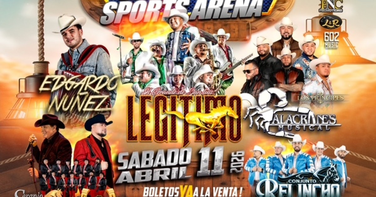Legitimo-Edgardo Nunez-Alacranes Musical-Serapio Ramirez-Alex Ramirez y Su Grupo Profetas-Conjunto Relincho-Gooch Sport Arena