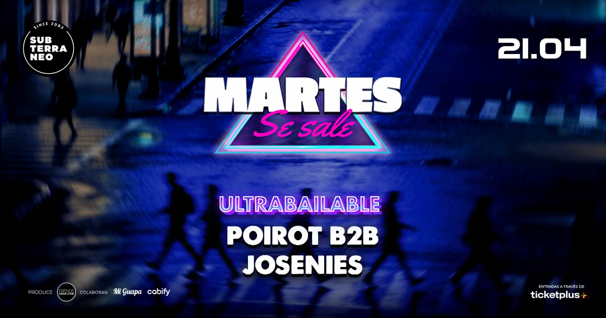 MARTES SE SALE! ★ MARTES 21 ABRIL ★ Club Subterráneo (+21)