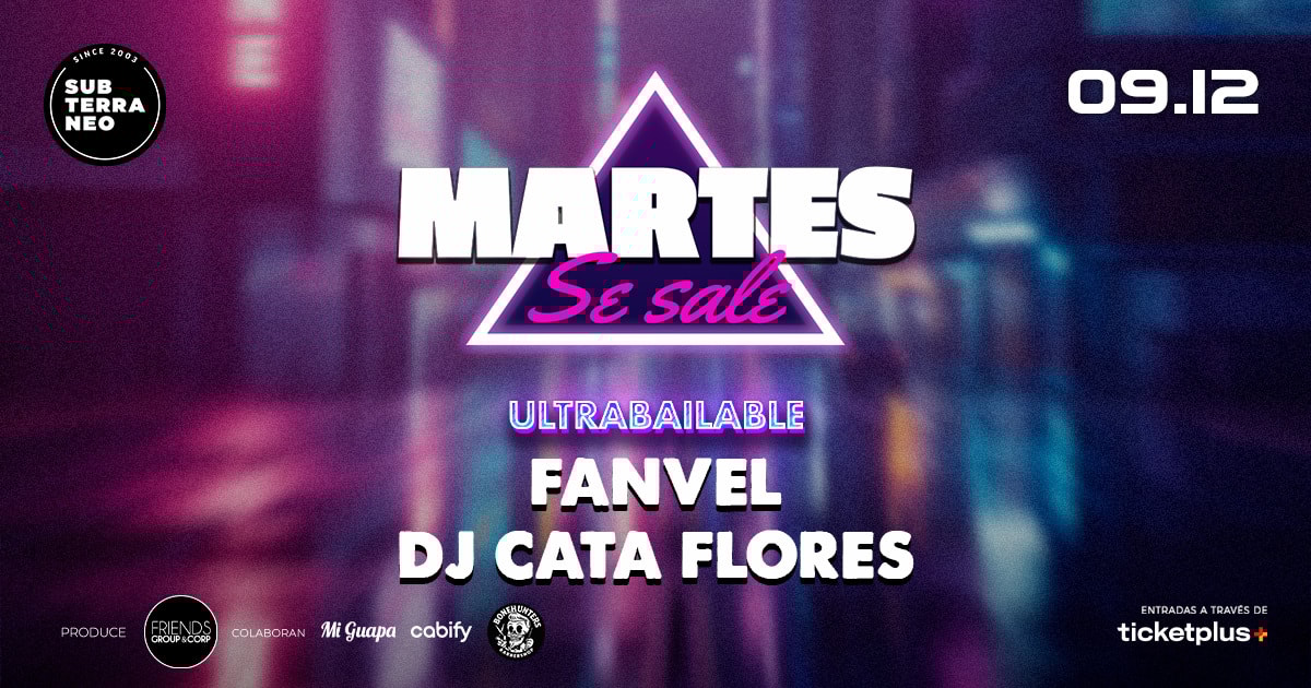 MARTES SE SALE! ★ MARTES 09 DICIEMBRE ★ Club Subterráneo (+21)