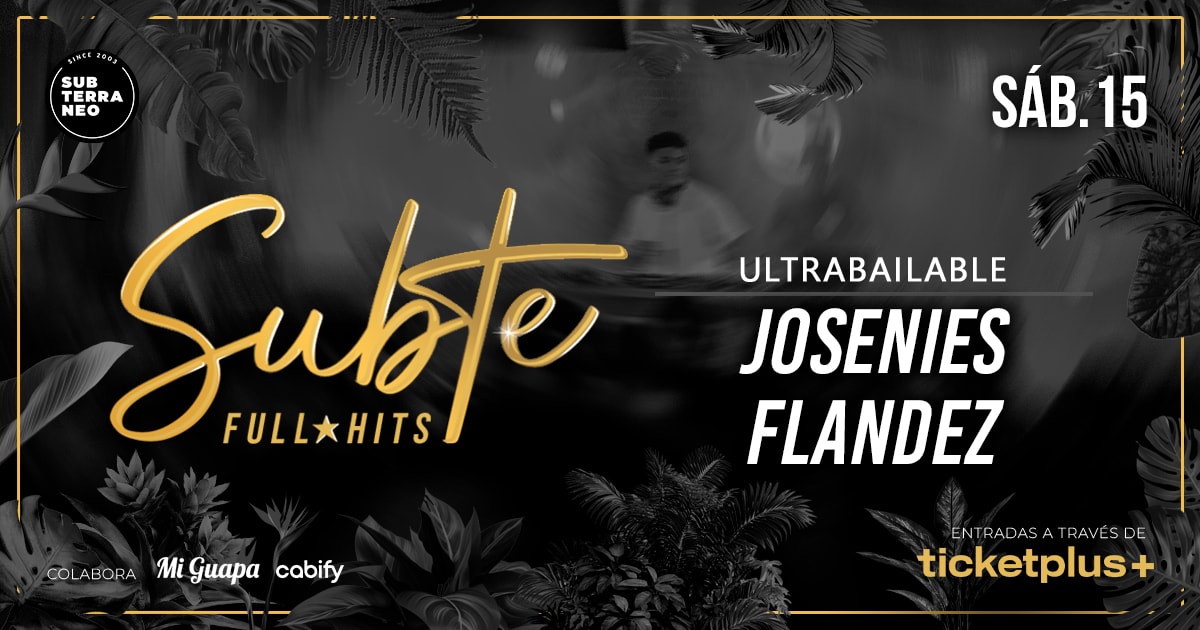  SUBTE FULL HITS Ultrabailables 🎵 SÁBADO 15 NOVIEMBRE ★ Club Subterráneo (+23)