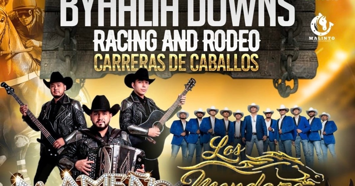 Alameños de la Sierra DMX-Los Mendoza-Los Nuevos Cadetes de Linares-Lalo y sus Norteños-Carreras de Caballos y Rodeo-Byhalia Downs