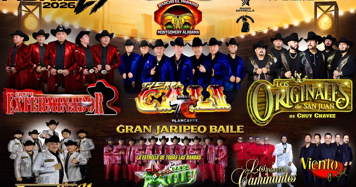 Exterminador-Tierra Cali-Los Originales de San Juan-Banda Maguey-Patrulla 81-Los Andantes Caminantes-Viento y Sol-Rancho El Paraiso