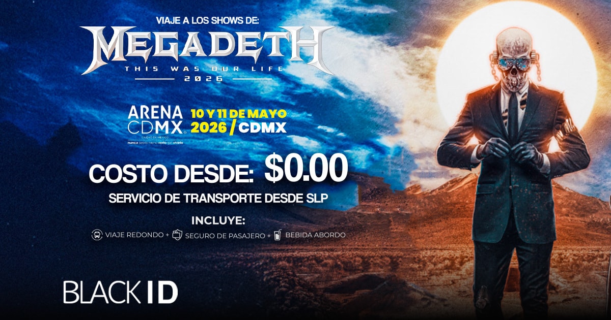 Viaje al show de Megadeth en CDMX