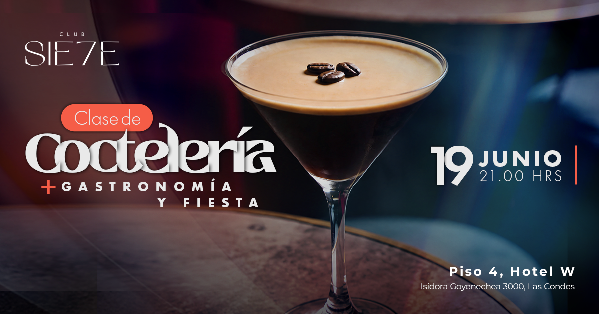CLASES DE COCTELERÍA + FIESTA ★ VIERNES 19 JUNIO ★ Club Siete 