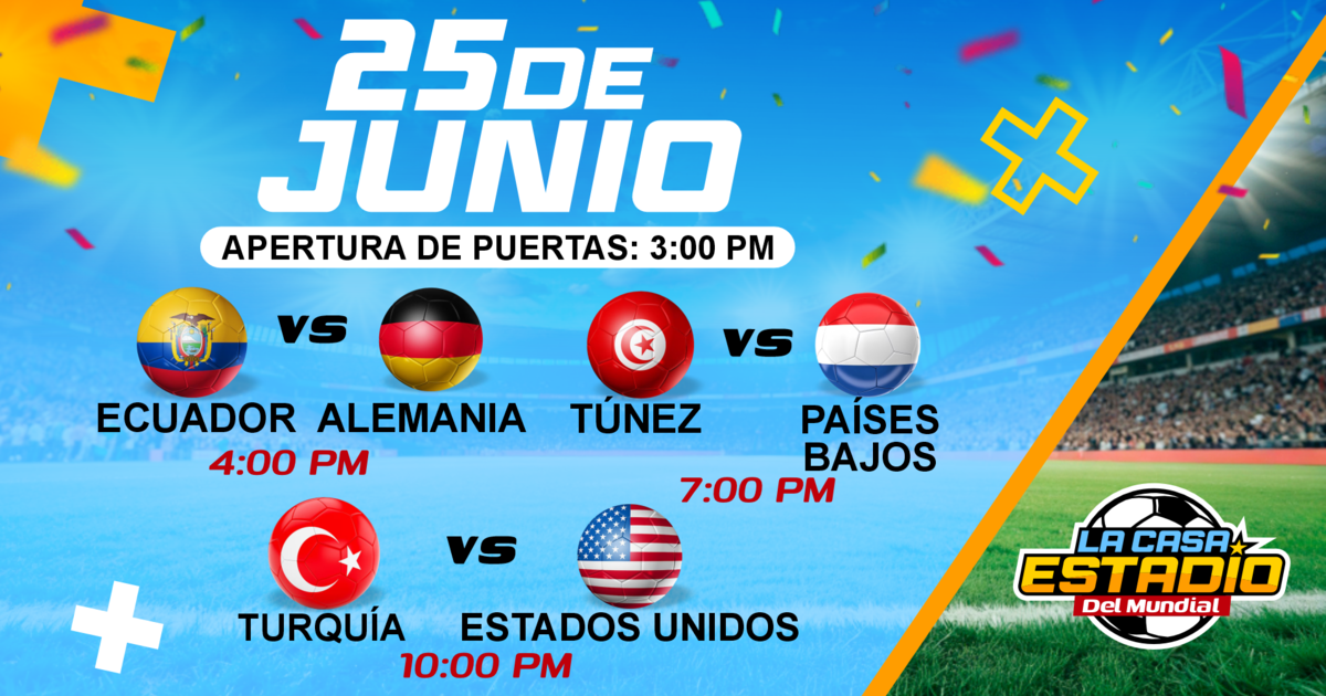 LA CASA ESTADIO DEL MUNDIAL - Ecuador vs Alemania & Túnez vs Países Bajos & Turquía vs Estados Unidos
