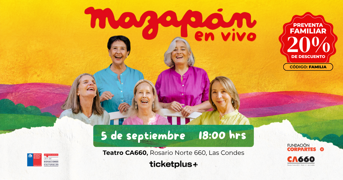 Mazapán en vivo · Teatro CA660 · 5 septiembre 2026