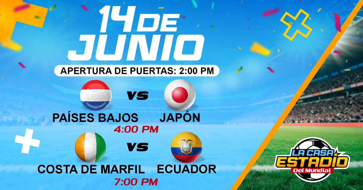 LA CASA ESTADIO DEL MUNDIAL - Paises Bajos vs Japon & Costa De Marfil vs Ecuador