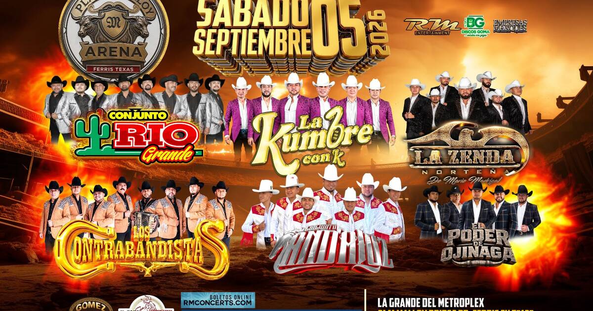 Conjunto Rio Grande-La Kumbre Con K-Los Contrabandistas-Conjunto Anda Luz-Plaza Malloy