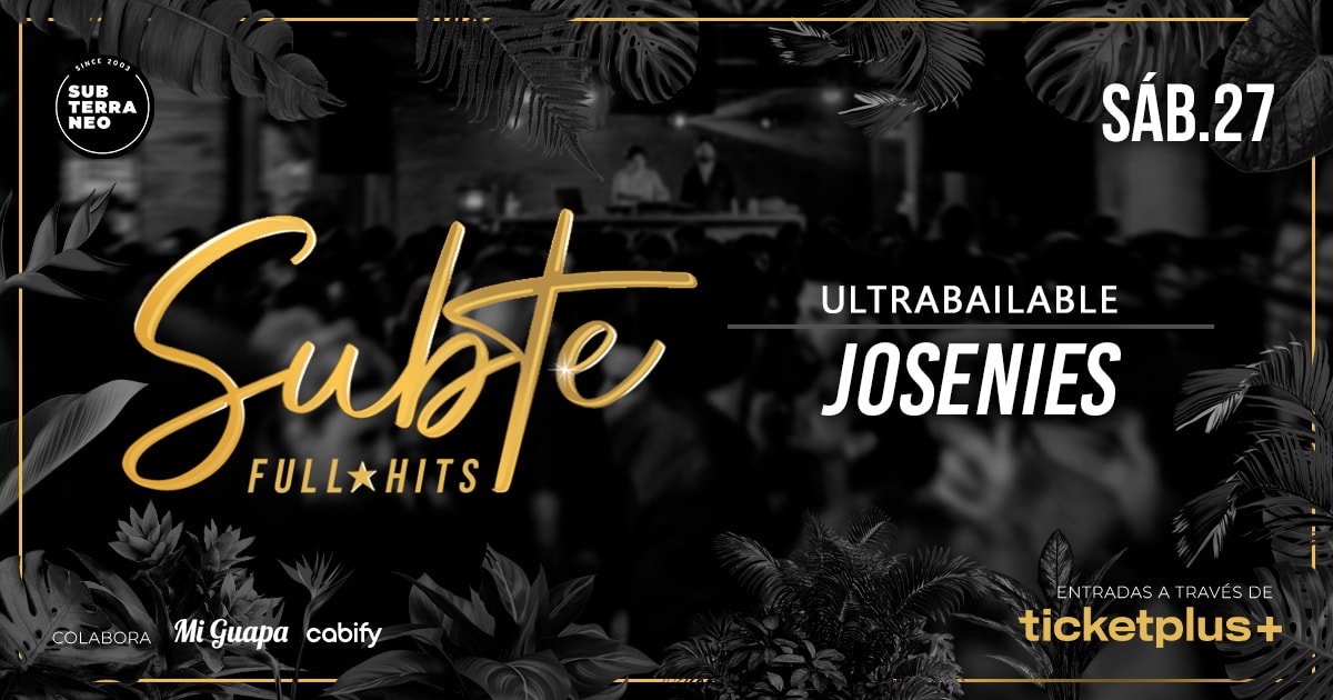 SUBTE FULL HITS Ultrabailables 🎵 SÁBADO 27 DICIEMBRE ★ Club Subterráneo (+23)