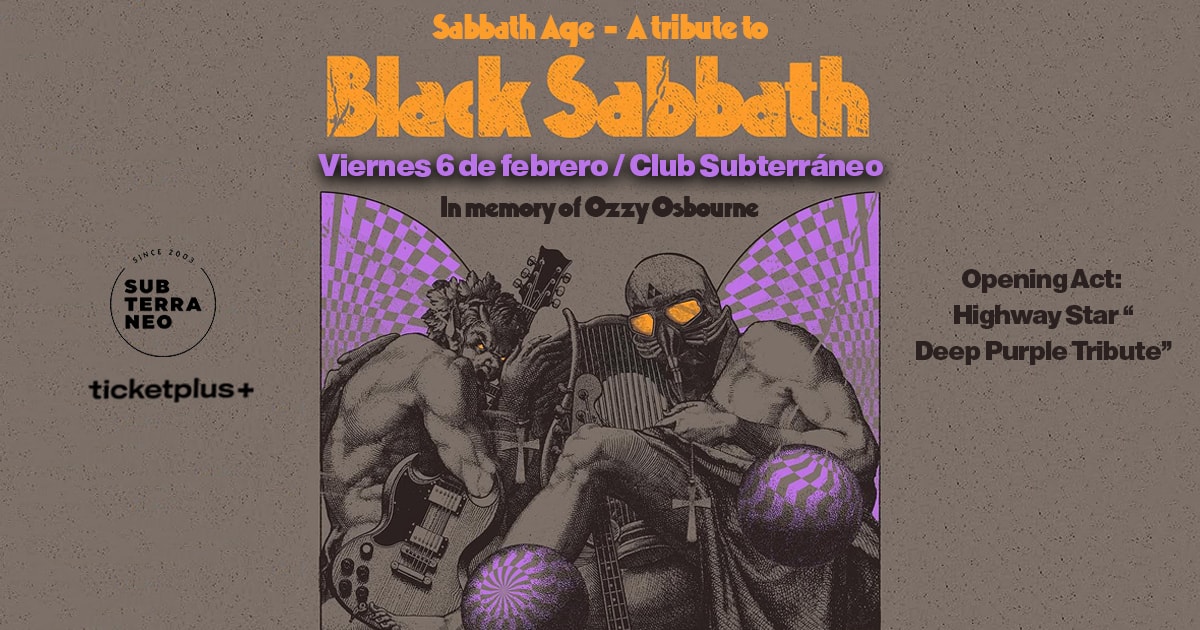 SABBATH AGE - TRIBUTO BLACK SABBATH ★ VIERNES 06 FEBRERO ★ Club Subterráneo