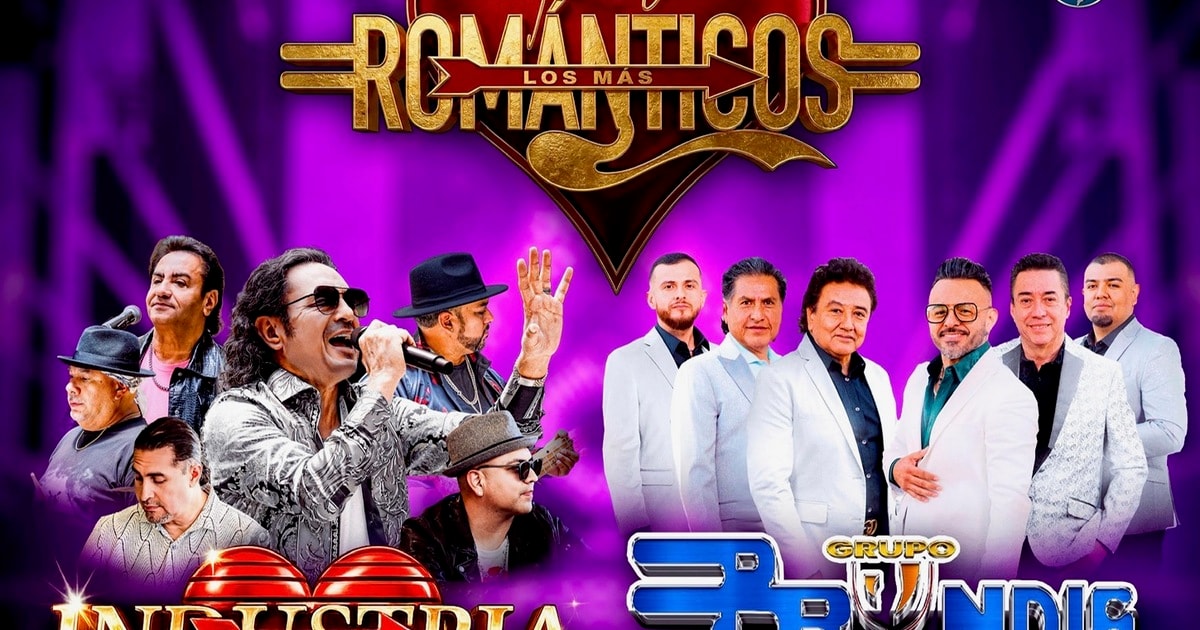 Tour Los Mas Romanticos-Grupo Bryndis-Industria Del Amor-Viento y Sol-The Knox Coliseo