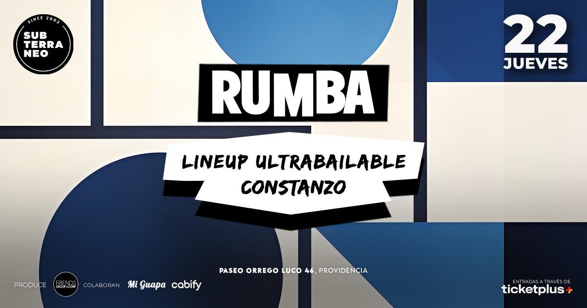 RUMBA Full Ultrabailable ★ JUEVES 22 OCTUBRE ★ Club Subterráneo (+21M & +23H)