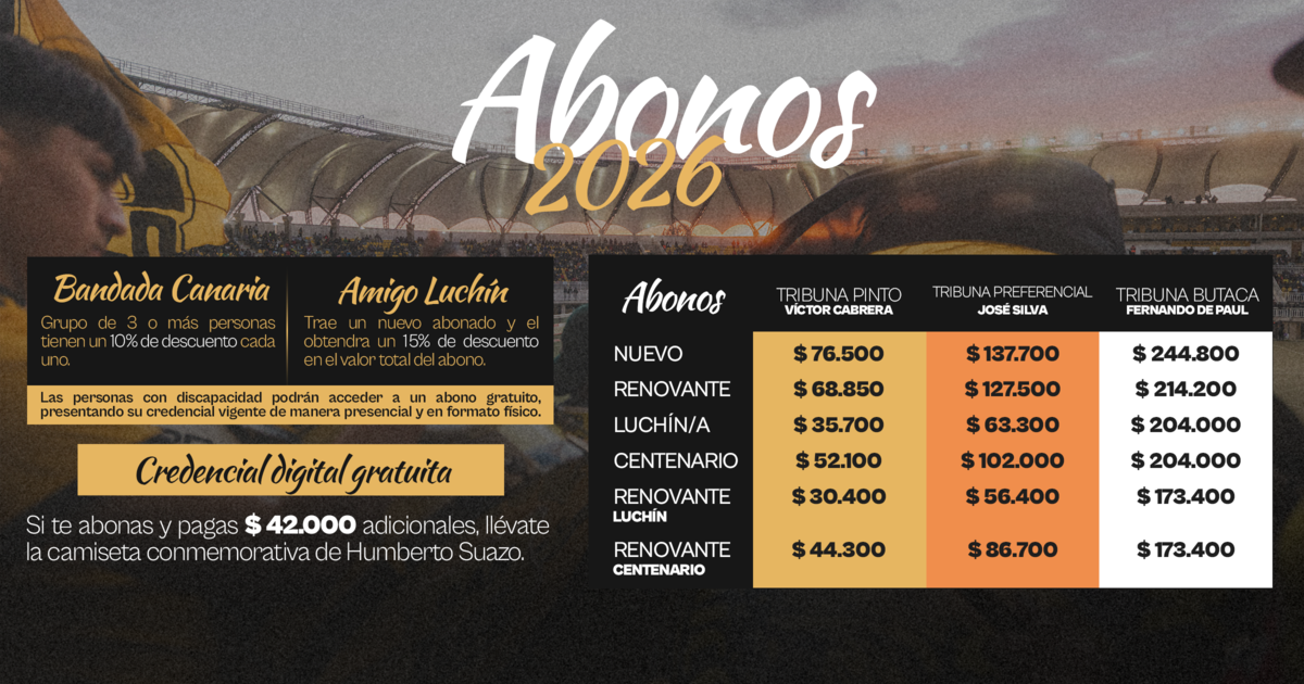 Abonados San Luis de Quillota 2026