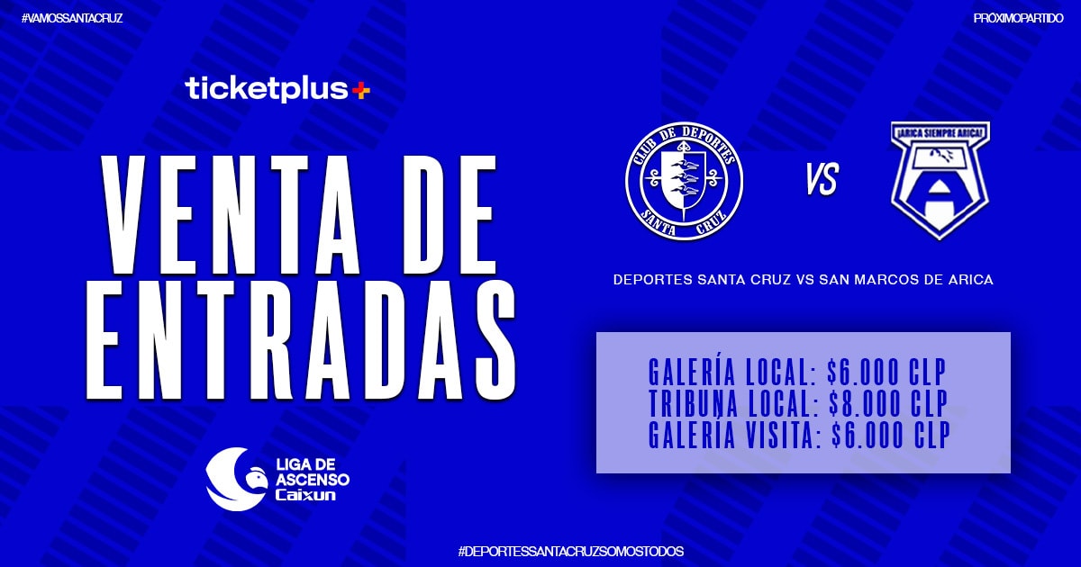 Deportes Santa Cruz vs San Marcos de Arica  / Liga de Ascenso Caixun 2025