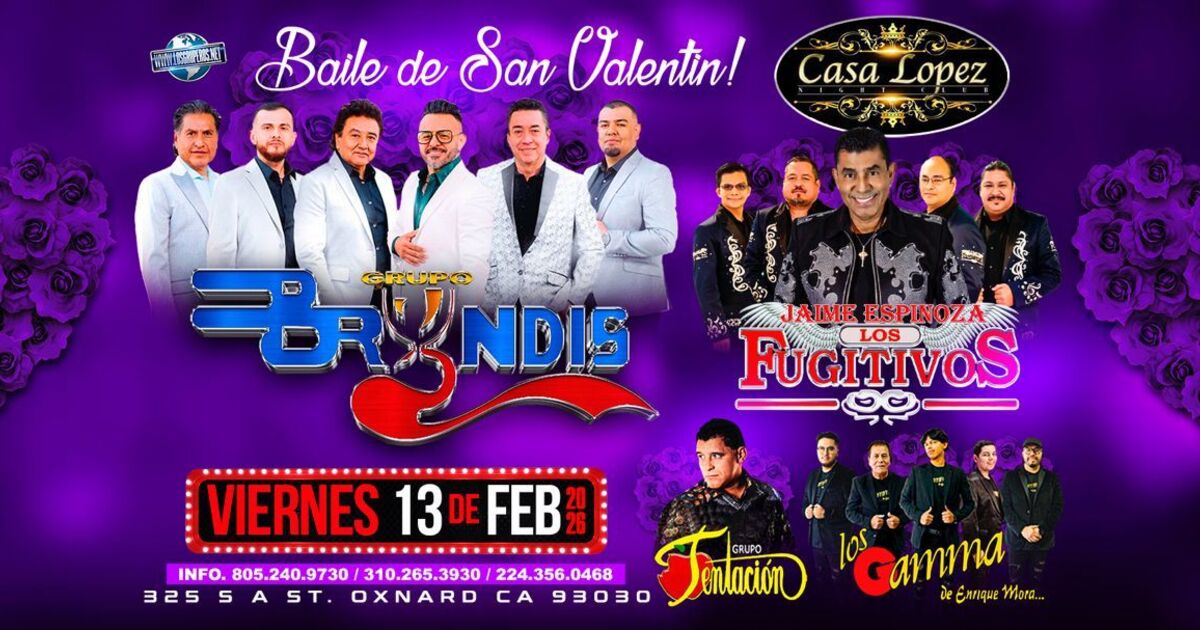 Grupo Bryndis-Los Fugitivos Grupo Tentacion-Los Gama-Baile de San Valentin-Casa Lopez