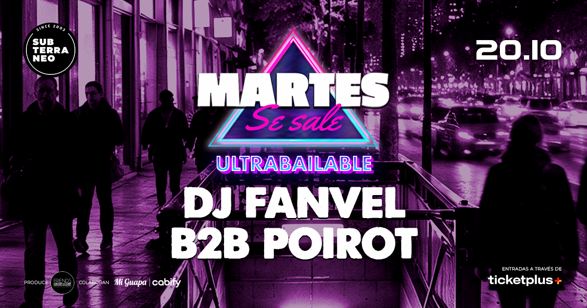 MARTES SE SALE! ★ MARTES 20 OCTUBRE ★ Club Subterráneo (+21)