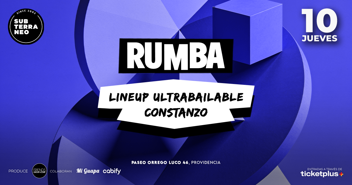 RUMBA Full Ultrabailable ★ JUEVES 10 SEPTIEMBRE ★ Club Subterráneo (+21M & +23H)