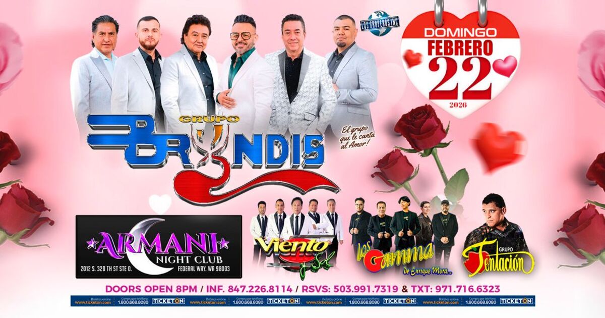 Grupo Bryndis-Viento y Sol-Los Gamma de Enrique Mora-Tentacion-Armani Nightclub