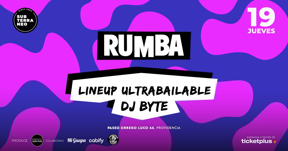  RUMBA Full Ultrabailable ★ JUEVES 19 MARZO ★ Club Subterráneo (+21M & +23H)
