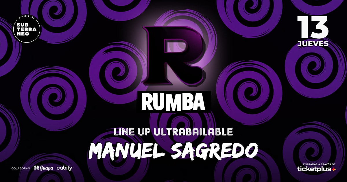 RUMBA Full Ultrabailable ★ JUEVES 13 NOVIEMBRE ★ Club Subterráneo (+21M & +23H)
