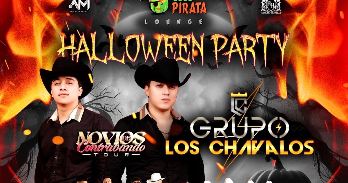 Halloween Party-Novios de Contrabando Tour-Grupo Los Chavalos-Inoboiz-Imperio Belico-El Coco Pirata