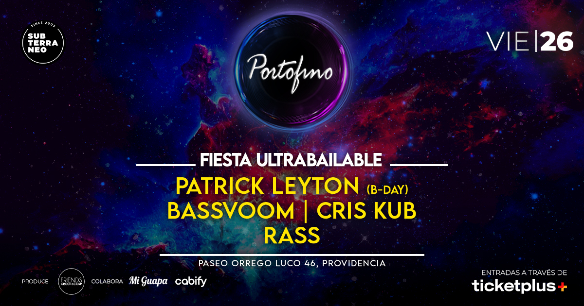 PORTOFINO Full ultrabailable ★ VIERNES 26 SEPTIEMBRE ★ Club Subterráneo (+23)