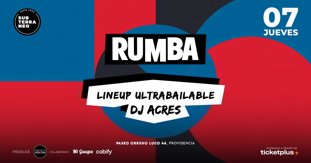 RUMBA Full Ultrabailable ★ JUEVES 07 MAYO ★ Club Subterráneo (+21M & +23H)