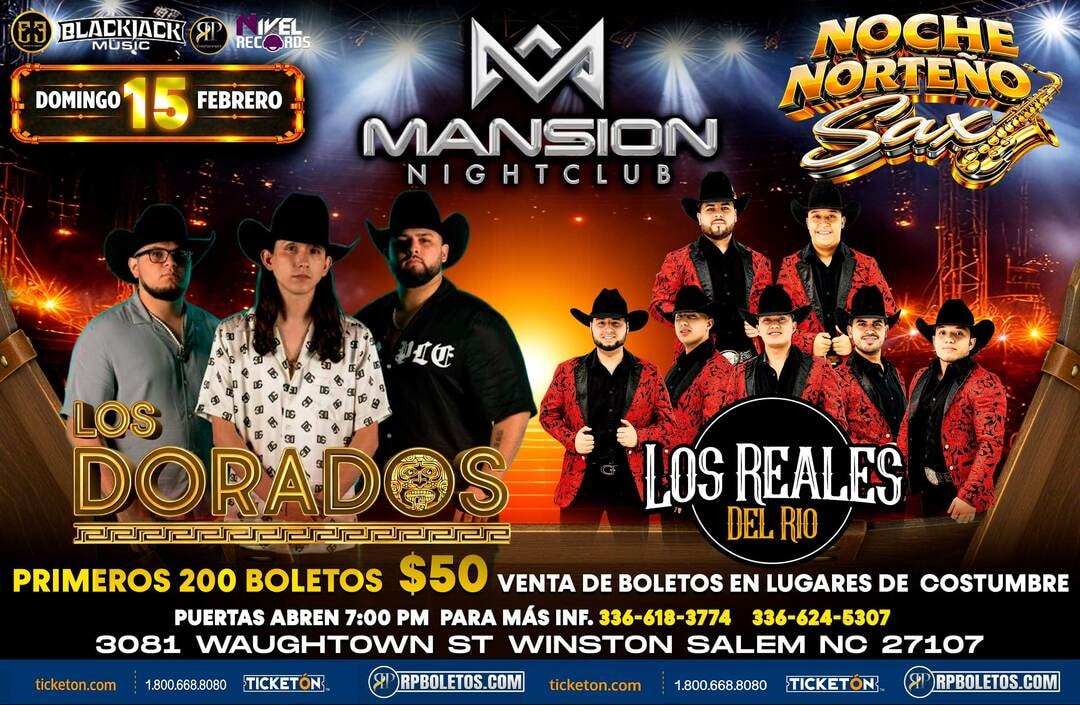 Los Dorados-Los Reales Del Rio-Mansion Nightclub-Winston Salem NC