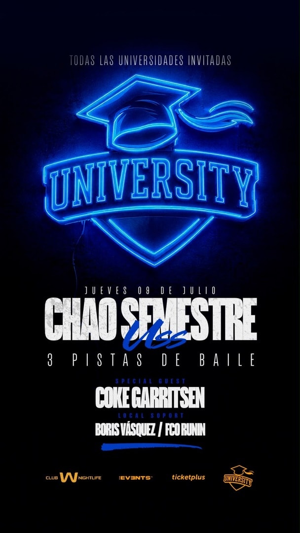 Jueves University🎓 / 09 JULIO / CLUB W✨🎊
