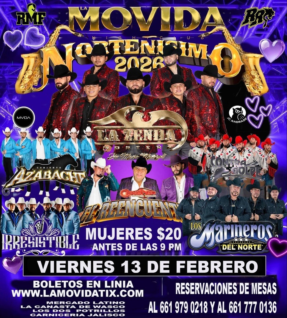 Norteñisimo 2026-La Zenda Norteña-Conjunto Azabache-ContraGolpe-Candido y su Huella Norteña-Irresistible-Los Marineros del Norte