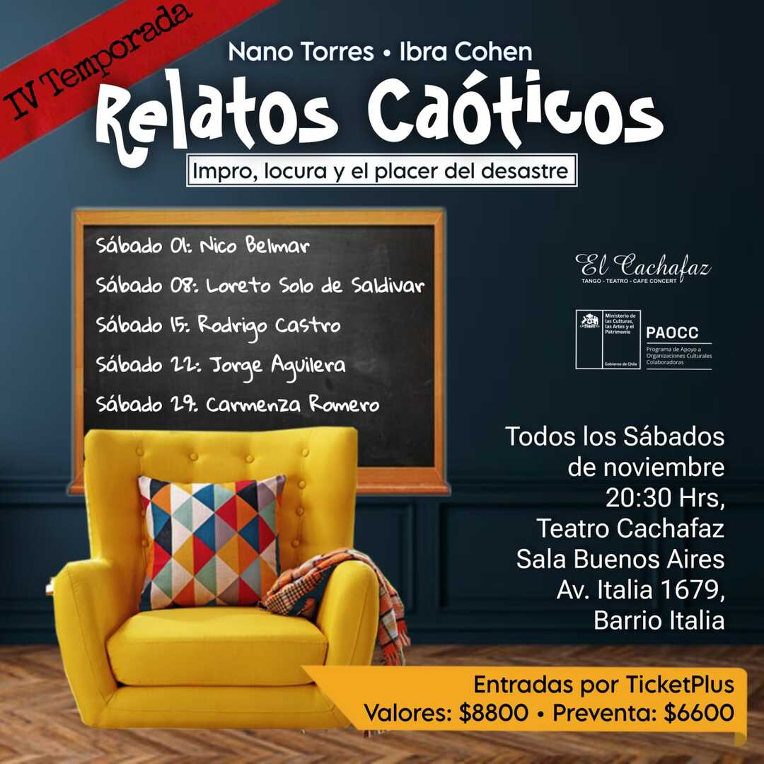 Show de Impro- Relatos Caoticos- Sabado 8 Noviembre 20:30 hrs