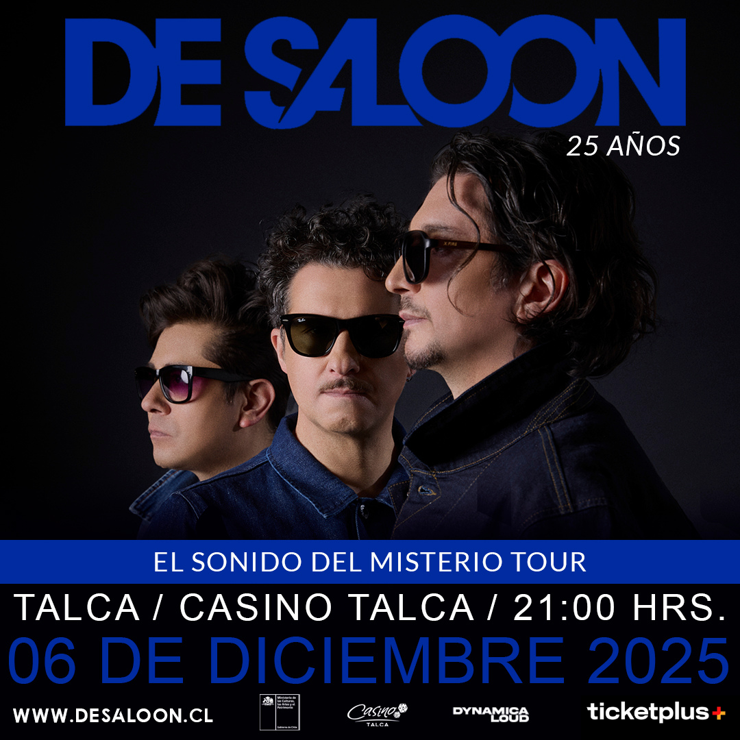De Saloon Lanzamiento nuevo disco “El sonido del Misterio” + Grandes Éxitos en Casino Talca