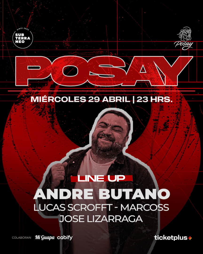 POSAY 🎵 MIÉRCOLES 29 ABRIL ★ Club Subterráneo (+21)