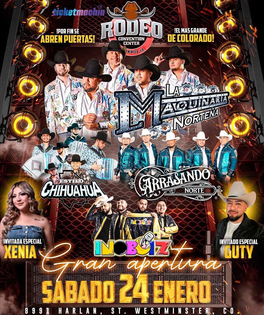 La Maquinaria Nortena-Estilo Chihuahua-Arrasando Norte-Inoboiz-Rodeo Convention Center-Gran Apertura!