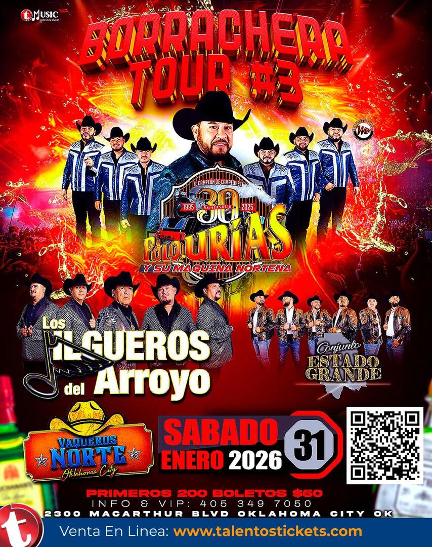 Polo Urias y La Maquina Norteña en Vaqueros Norte de Oklahoma City, OK.