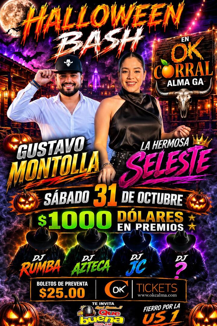 Halloween Bash Con Influencers Gustavo Montolla y La Hermosa Celeste