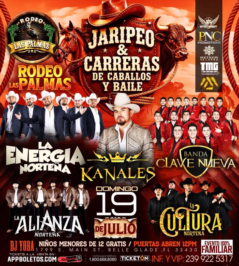 La Energia Nortena-Kanales-Banda Clave Nueva-La Alianza Nortena-La Cultura Nortena-Jaripeo y Carreras de Caballos-Rodeo Las Palmas