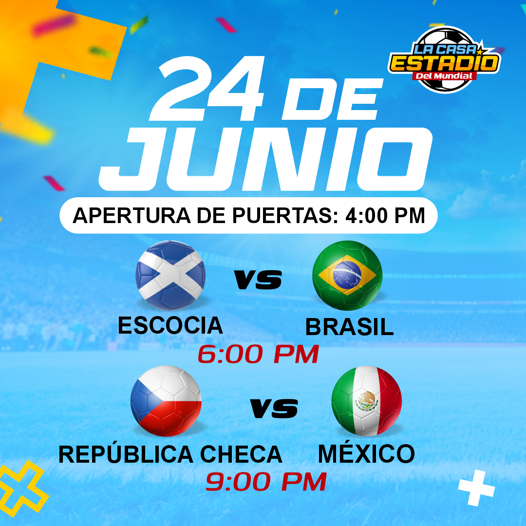 LA CASA ESTADIO DEL MUNDIAL - Escocia vs Brasil & República Checa vs México