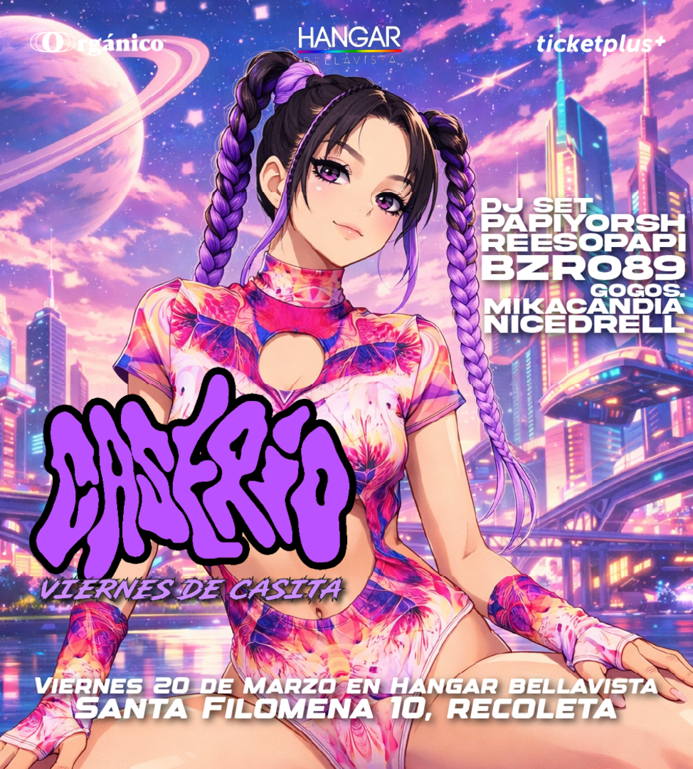 Viernes de Casita 🏠 en Caserío fiesta este 20 de Marzo en Hangar